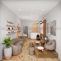 Khám phá thiết kế tiệm nail Trang Nguyễn hiện đại và ấm cúng  